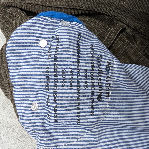 Mugsy Pants Mens 34x32 Brown Corduroy Retros Straight Work Casual Cotton Stretch - Picture 6 of 8